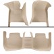 Outlet Beige Luxury Leather Stripe Car Floor Mats Outlet Beige Luxury Leather Stripe Car Floor Mats