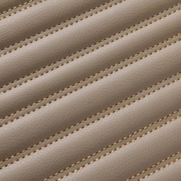 Outlet Beige Luxury Leather Stripe Car Floor Mats Outlet Beige Luxury Leather Stripe Car Floor Mats
