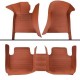 Outlet Brown Luxury Leather Stripe Car Floor Mats Outlet Brown Luxury Leather Stripe Car Floor Mats
