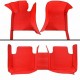 Outlet Red Luxury Leather Stripe Car Floor Mats Outlet Red Luxury Leather Stripe Car Floor Mats