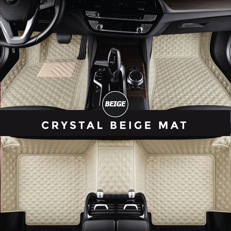 Outlet Beige Crystal Elite Luxury Hybrid Car Mats