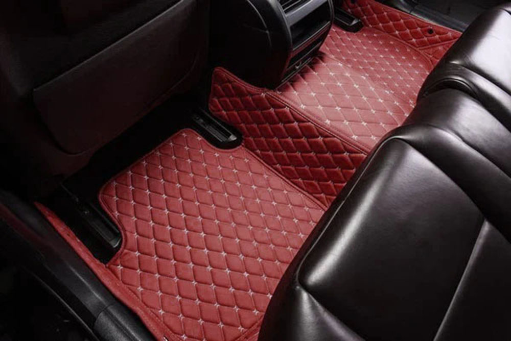 Outlet Wine Red Custom Diamond Car Mats