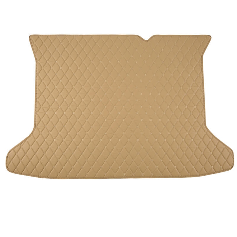 Outlet Beige Luxury Leather Diamond Trunk Base Mats