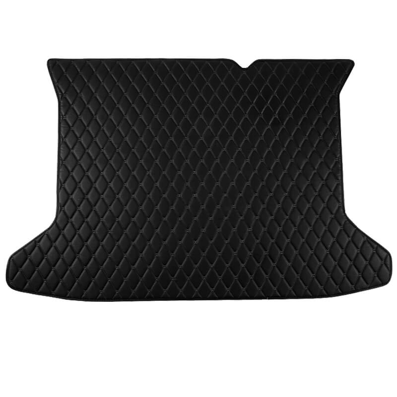 Outlet Black and Black Stitching Luxury Leather Diamond Trunk Base Mats