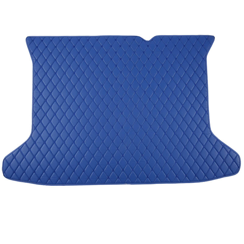 Outlet Blue Luxury Leather Diamond Trunk Base Mat
