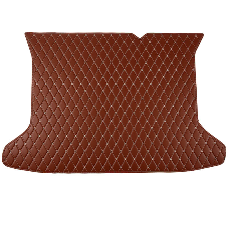 Outlet Brown Luxury Leather Diamond Trunk Base Mats