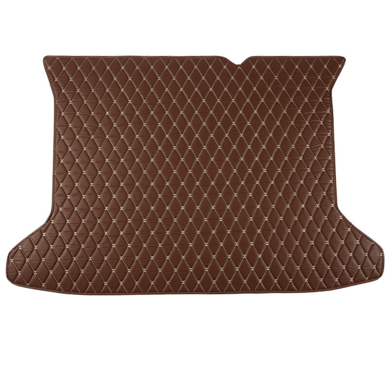 Outlet Dark Brown Luxury Leather Diamond Trunk Base Mats