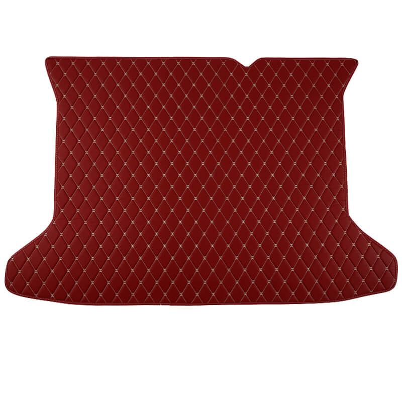 Outlet Wine Red Luxury Leather Diamond Trunk Base Mats