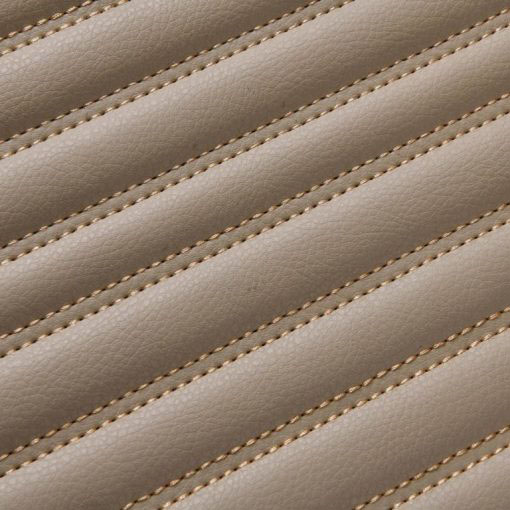 Outlet Beige Luxury Leather Stripe Car Mats