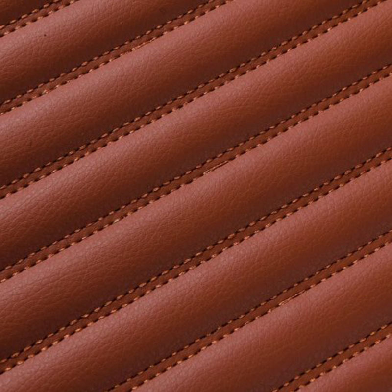 Outlet Brown Luxury Leather Stripe Car Mats