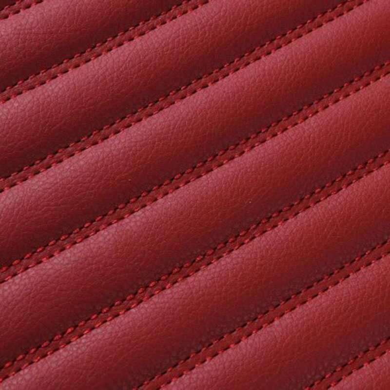 Outlet Maroon Luxury Leather Stripe Car Mats