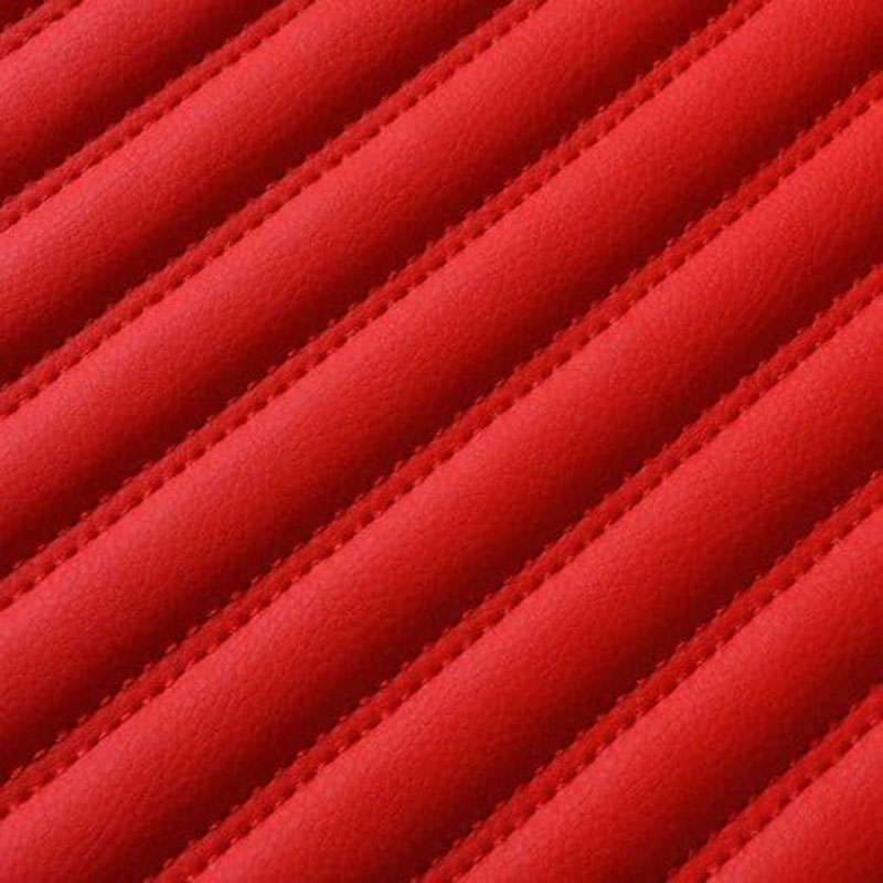 Outlet Red Luxury Leather Stripe Car Mats