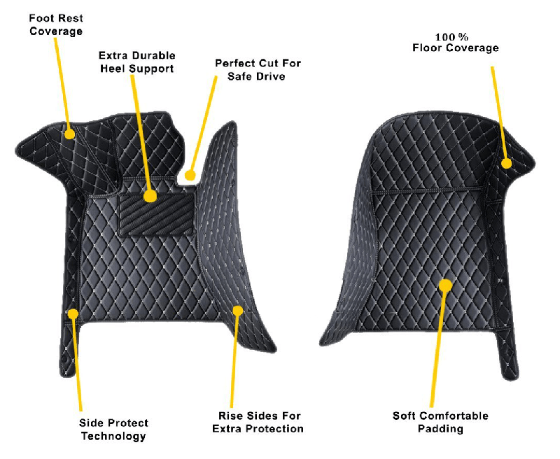 Outlet front seat diamond car mats